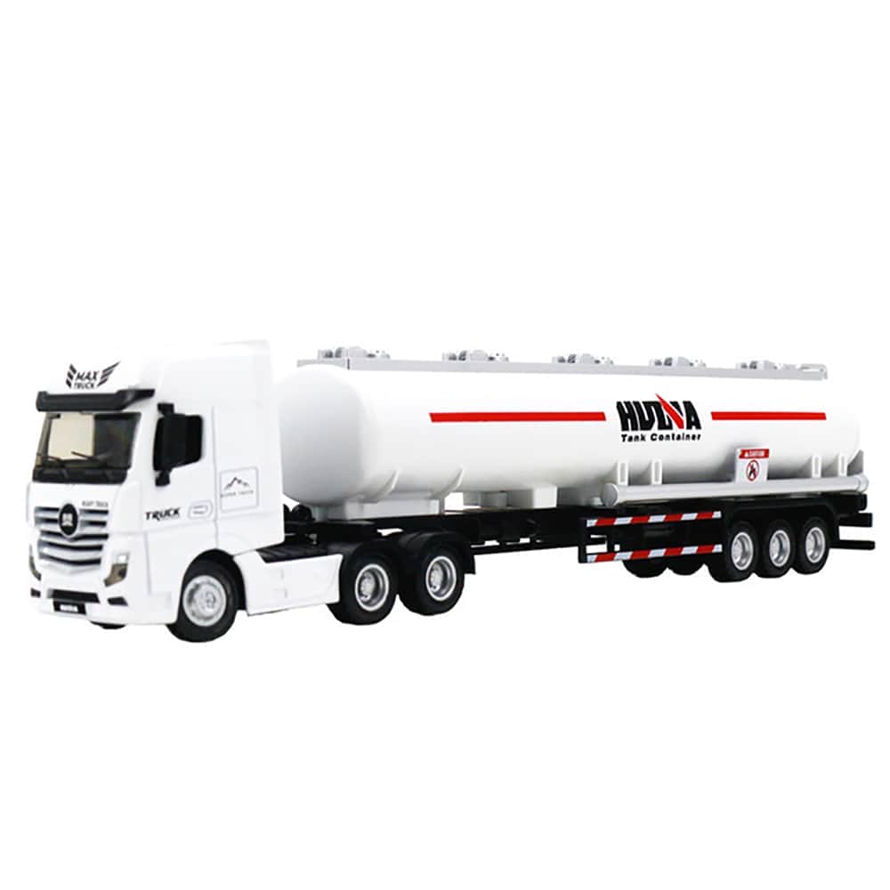 картинка Металлический грузовик бензовоз HUI NA TOYS масштаб 1:50 - HN1733-WHITE 