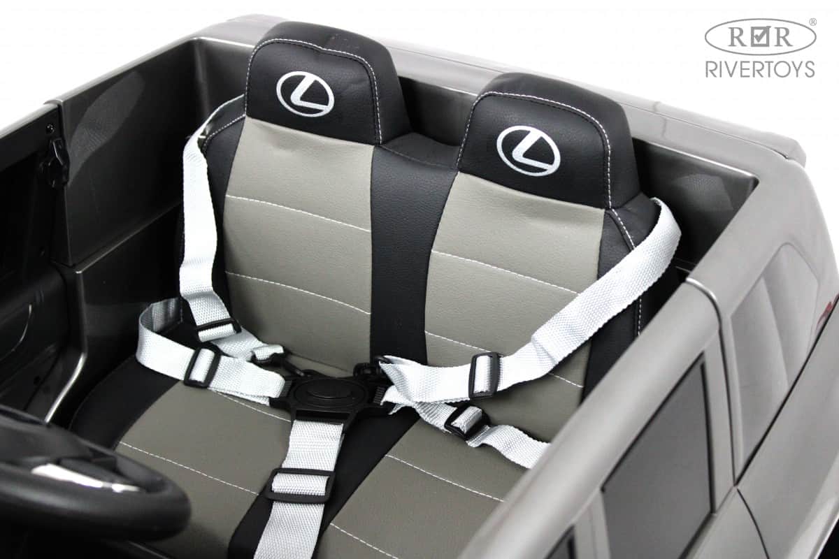картинка Детский электромобиль Lexus 570 (E555EE) серый глянец 