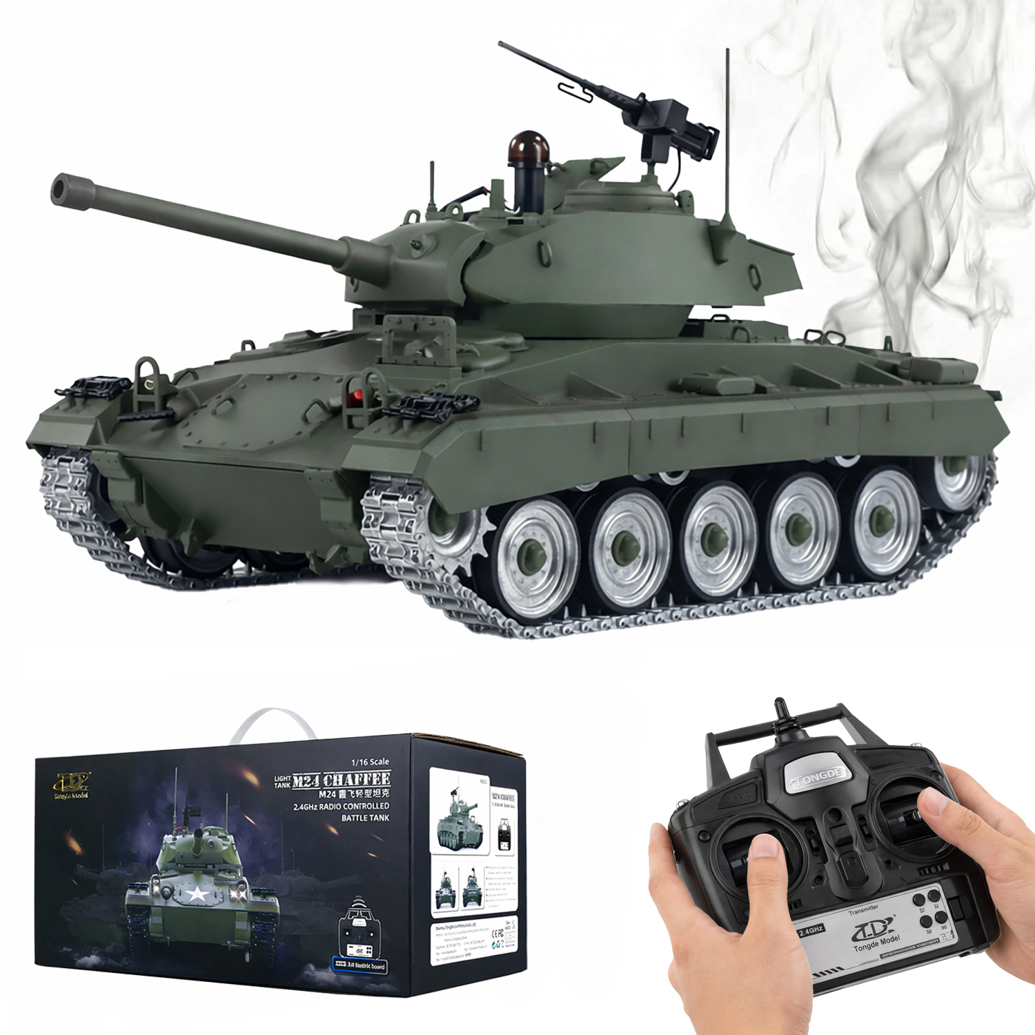 картинка Радиоуправляемый танк M24 Chaffee Upgrade - TD-M2402U 