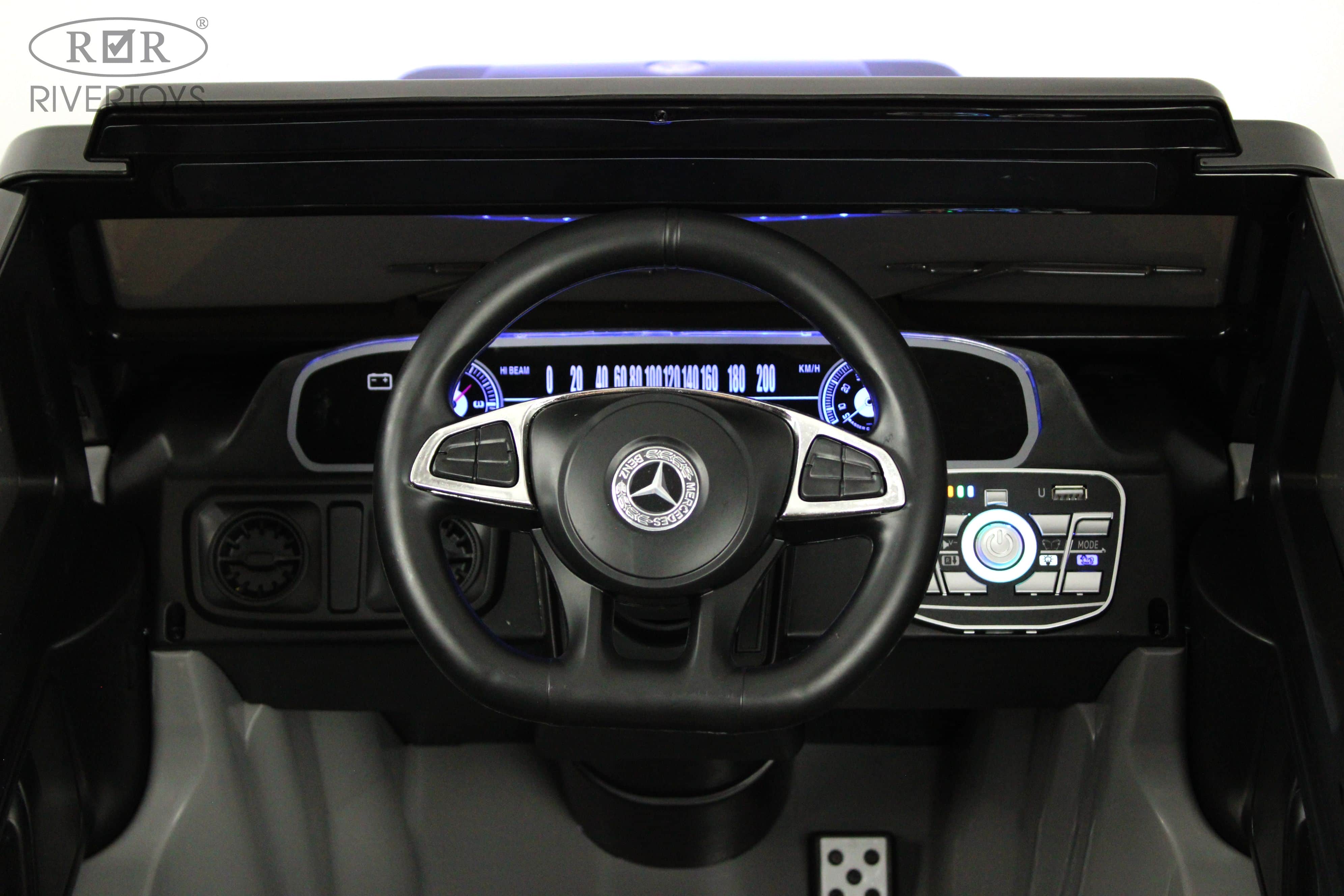 картинка Детский электромобиль Mercedes-Benz EQG (E222EE) серый 