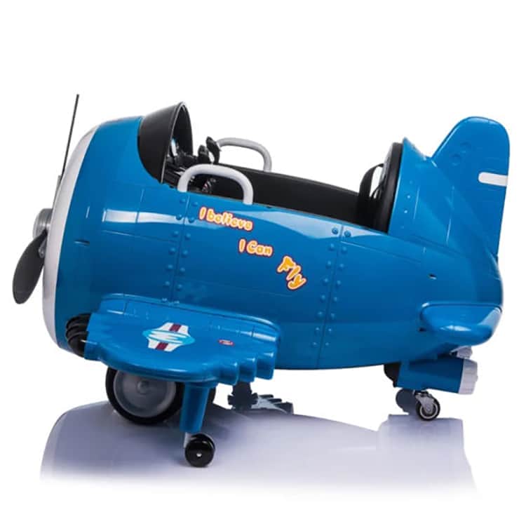 картинка Детский электромобиль - самолет 12V - JJ20201-BLUE 