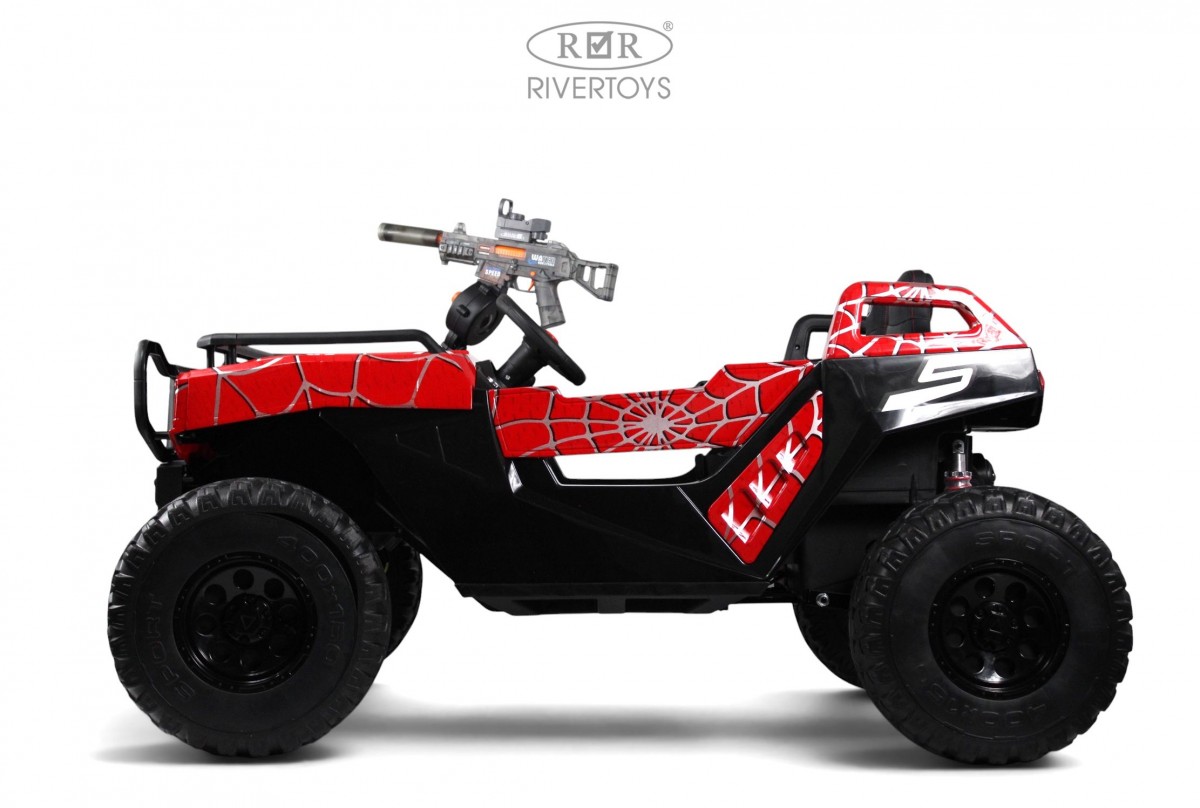 картинка Детский электромобиль A505AA-LUX красный спайдер 