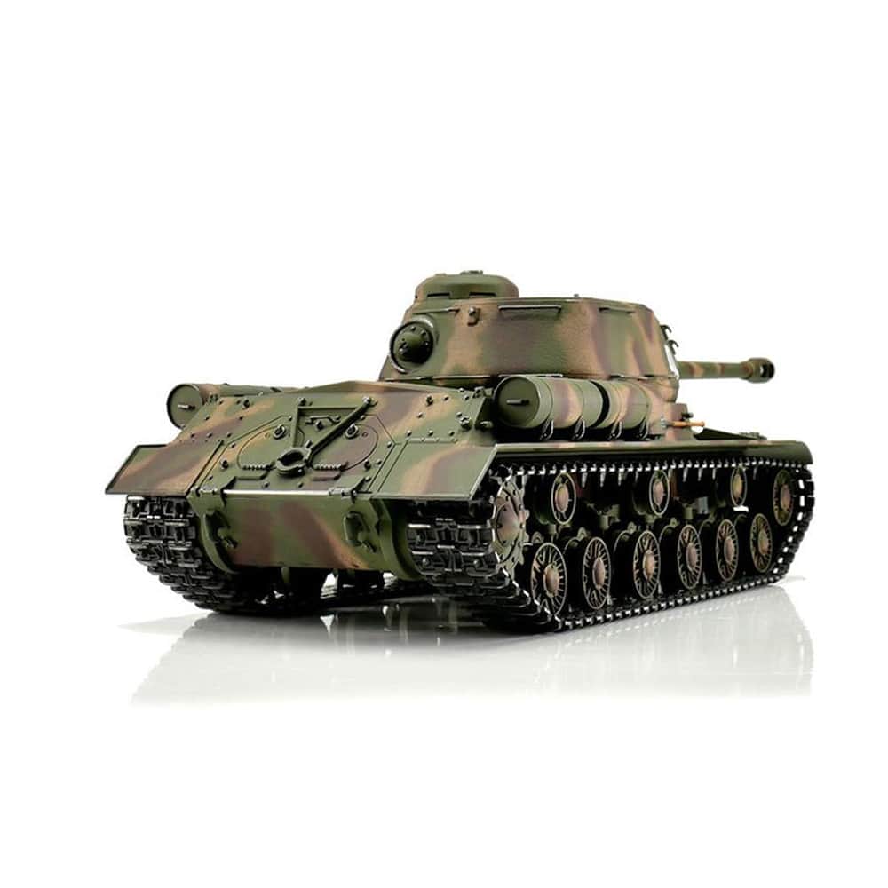 картинка Радиоуправляемый танк Taigen ИС-2 модель 1944 СССР 1:16 (лесной камуфляж, звук, дым V3) - AS3928-B-CAMO 