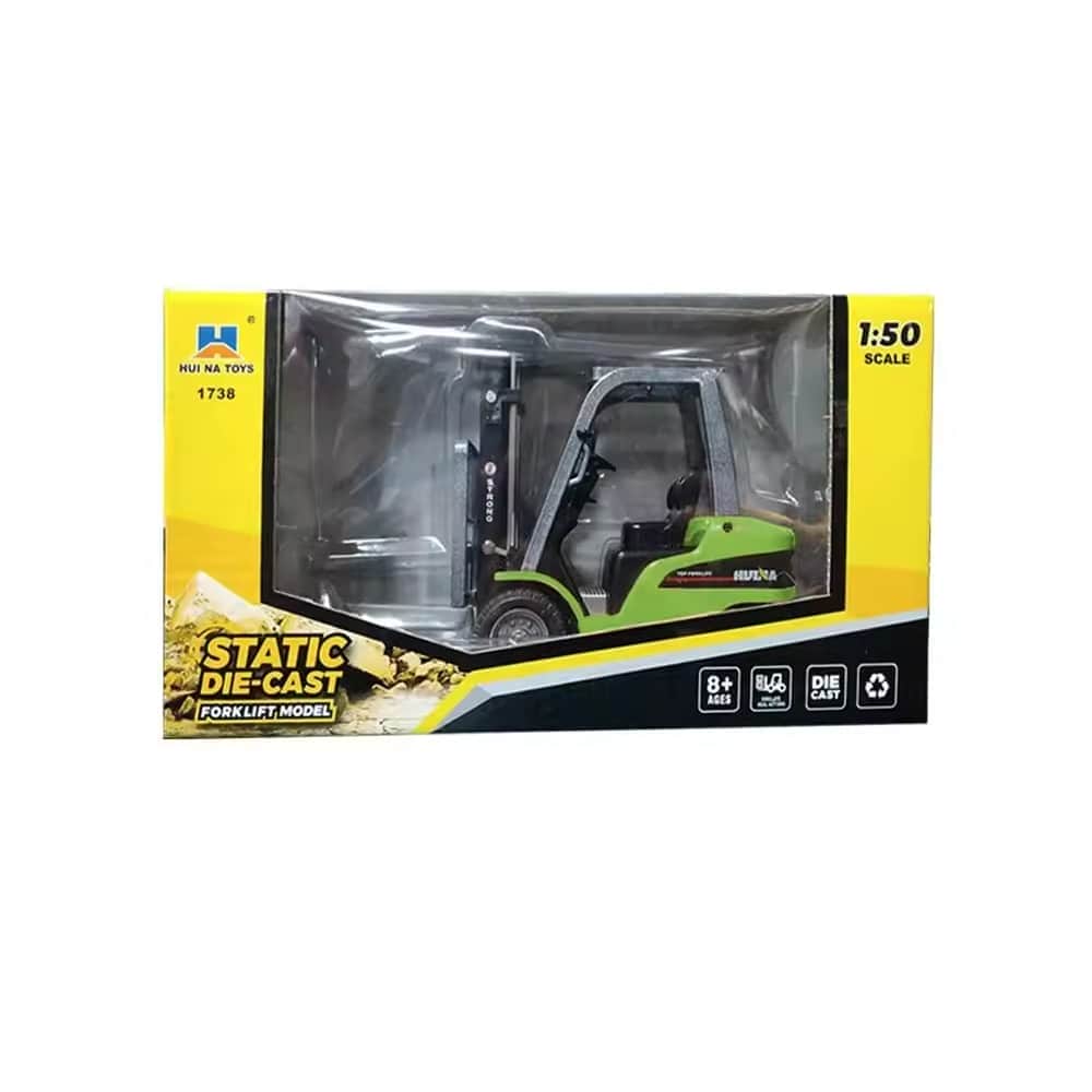 картинка Металлический вилочный погрузчик HuiNa 1:50 - HN1738-GREEN 