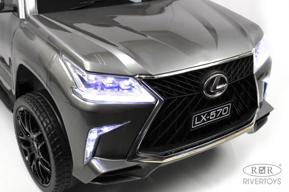 картинка Детский электромобиль Lexus 570 (E555EE) серый глянец 