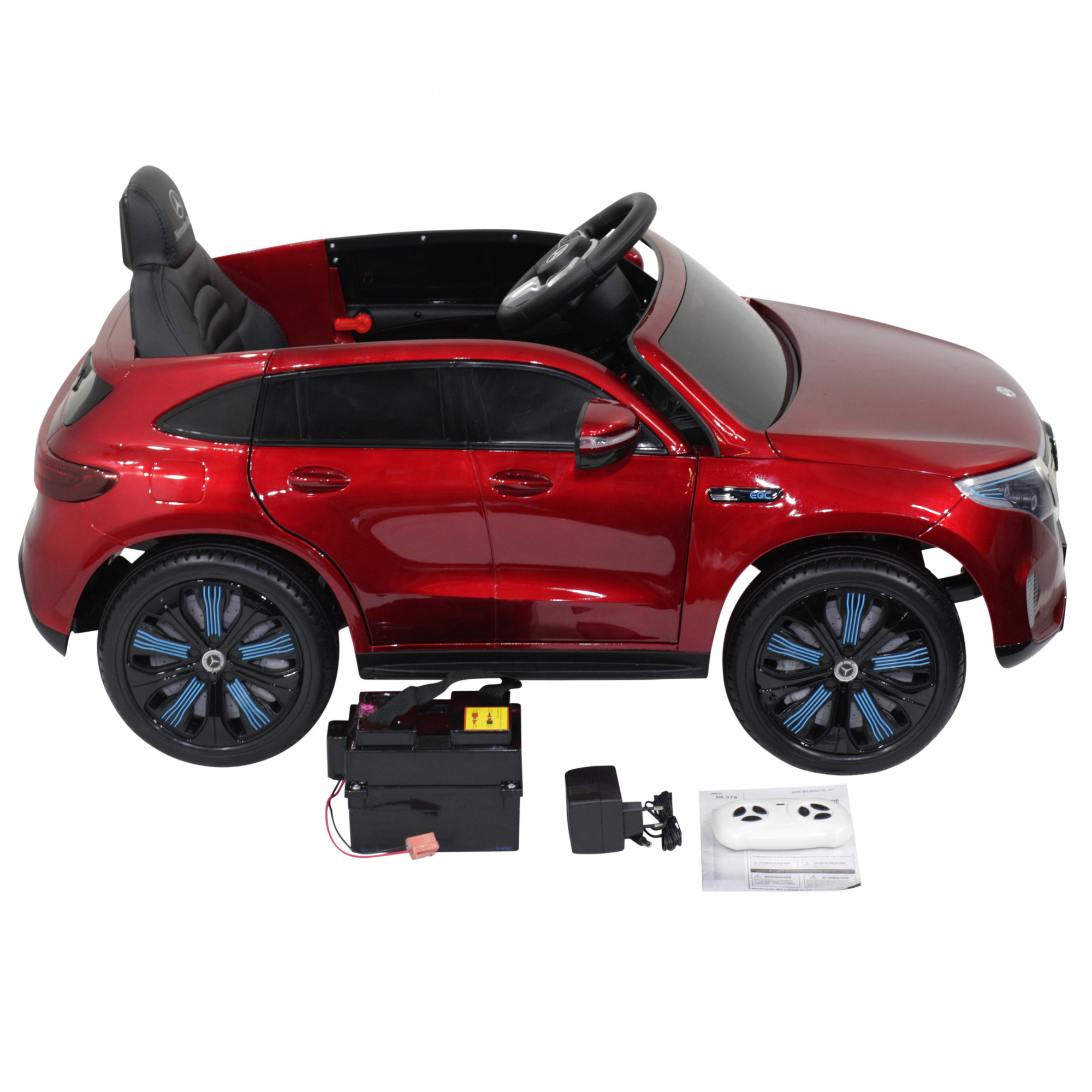 картинка Детский электромобиль Mercedes Benz EQC 400 4MATIC - HL378-LUX-RED-PAINT 