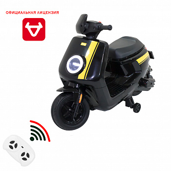 картинка Детский электромотоцикл скутер с пультом управления NIU MQi+ Sport 12V - AHL012-BLACK 
