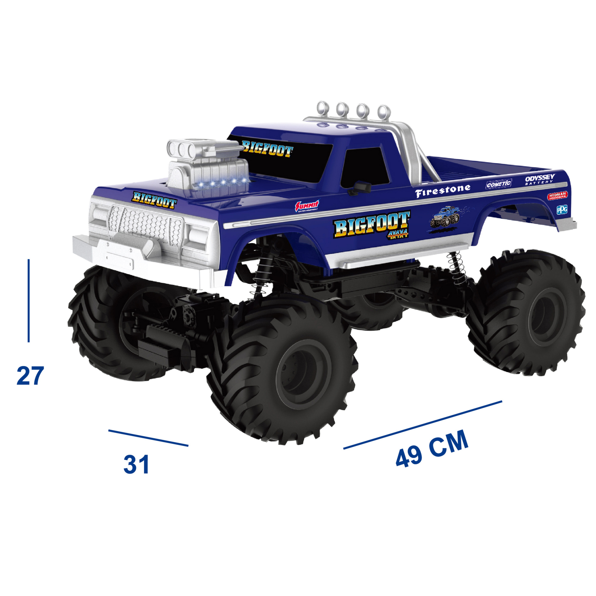 картинка Радиоуправляемая машина BIGFOOT с паром 4WD 1:8 - OC-0801 