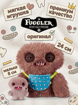 картинка Мягкая игрушка FUGGLER Кальмар с малышом - 15732B 
