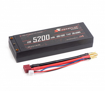 картинка Аккумулятор Speedway Slide Li-Po PRO LCG Series Hard case 7.4v 5200mAh 50C Banana Connector / T-Plug 