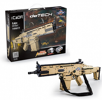 картинка Конструктор Cada штурмовая винтовка Scar, 1406 элементов - C81021W 