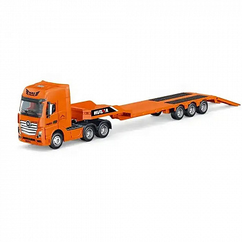 картинка Металлический грузовик трейлер HUI NA TOYS масштаб 1:50 - HN1730-ORANGE 