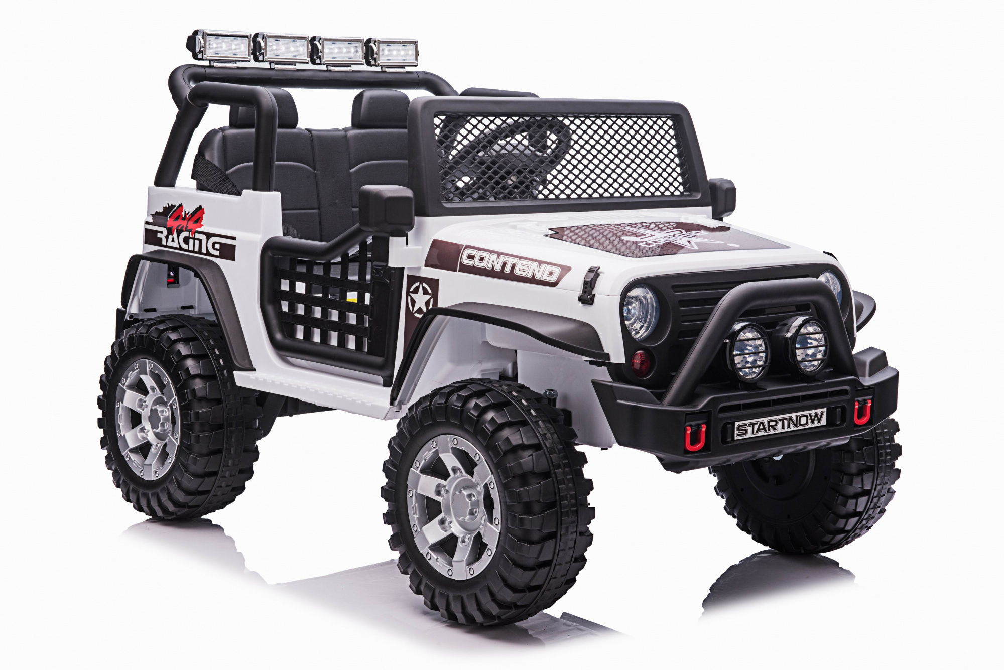 картинка Детский электромобиль джип XMX с полным приводом (белый, EVA, 12V) - XMX618-4WD-WHITE 
