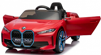 картинка Детский электромобиль BMW I4 (полный привод, 12V) - JE1009-RED 