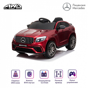 картинка Электромобиль Mercedes-Benz GLC 63 AMG Red 12V (полный привод, EVA)  - QLS-5688 