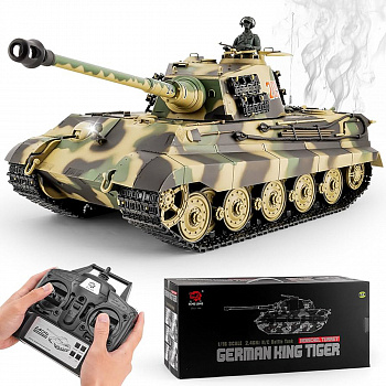 картинка Радиоуправляемый танк Heng Long King Tiger S version V7.0 масштаб 1:16 - 3888A-1-Upg-V7 