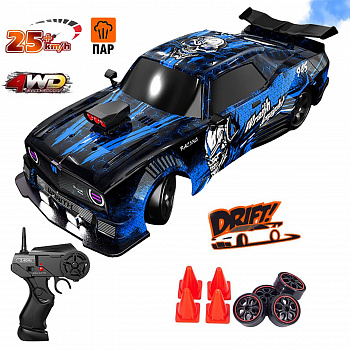 картинка Радиоуправляемая машина для дрифта HB Ford Mustang (4WD, свет, пар, акб, 1:16) - SC16A18 
