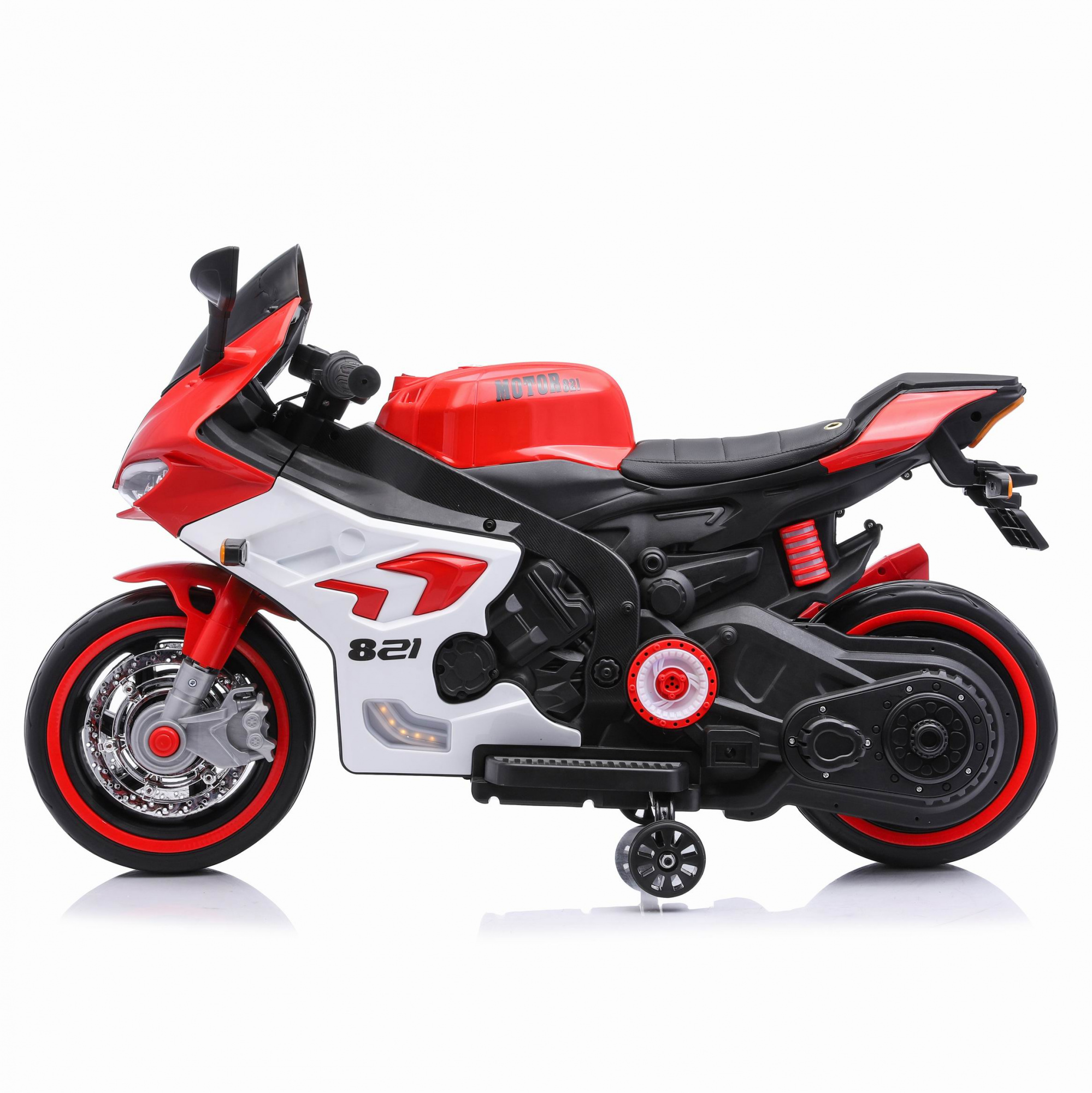 картинка Детский электромотоцикл Ducati (12V, EVA, ручка газа, спидометр) - FT-821-RED-WHITE 