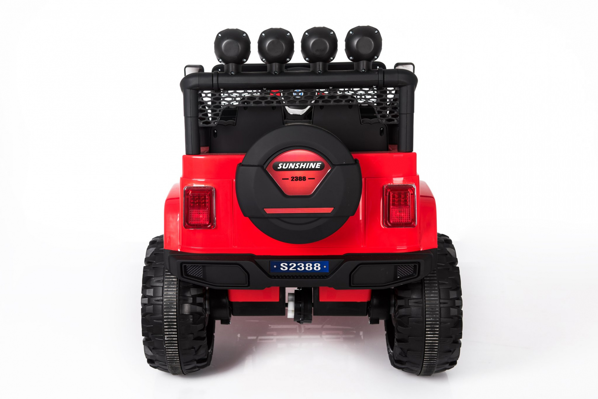 картинка Двухместный полноприводный электромобиль Red Jeep 12V 2.4G - S2388 