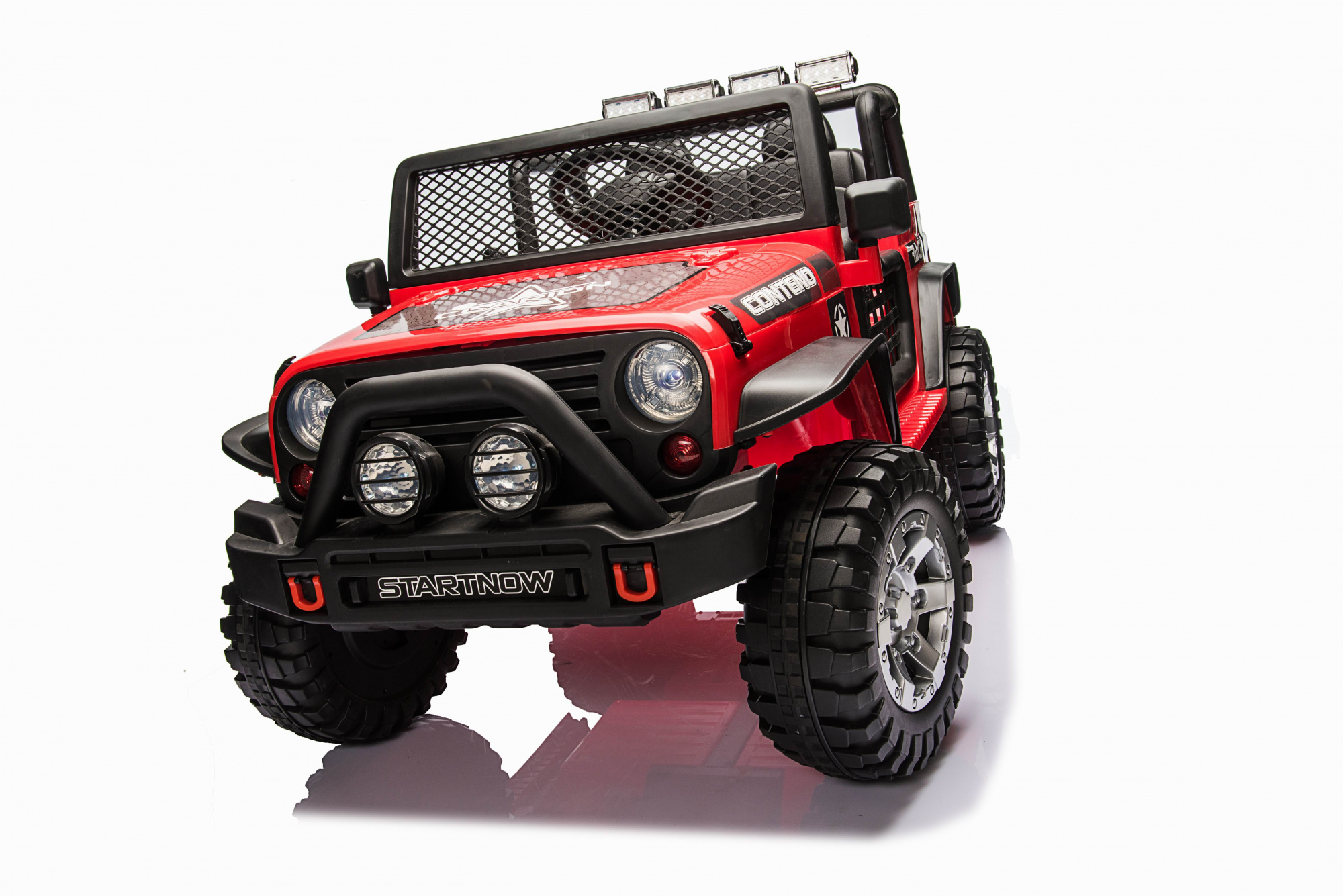 картинка Детский электромобиль джип XMX с полным приводом (красный, EVA, 12V) - XMX618-4WD-RED 