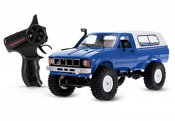 картинка Радиоуправляемая машина WPL пикап Hilux (синий) 4WD 2.4G 1:16 RTR - WPLC-24R-BLUE 