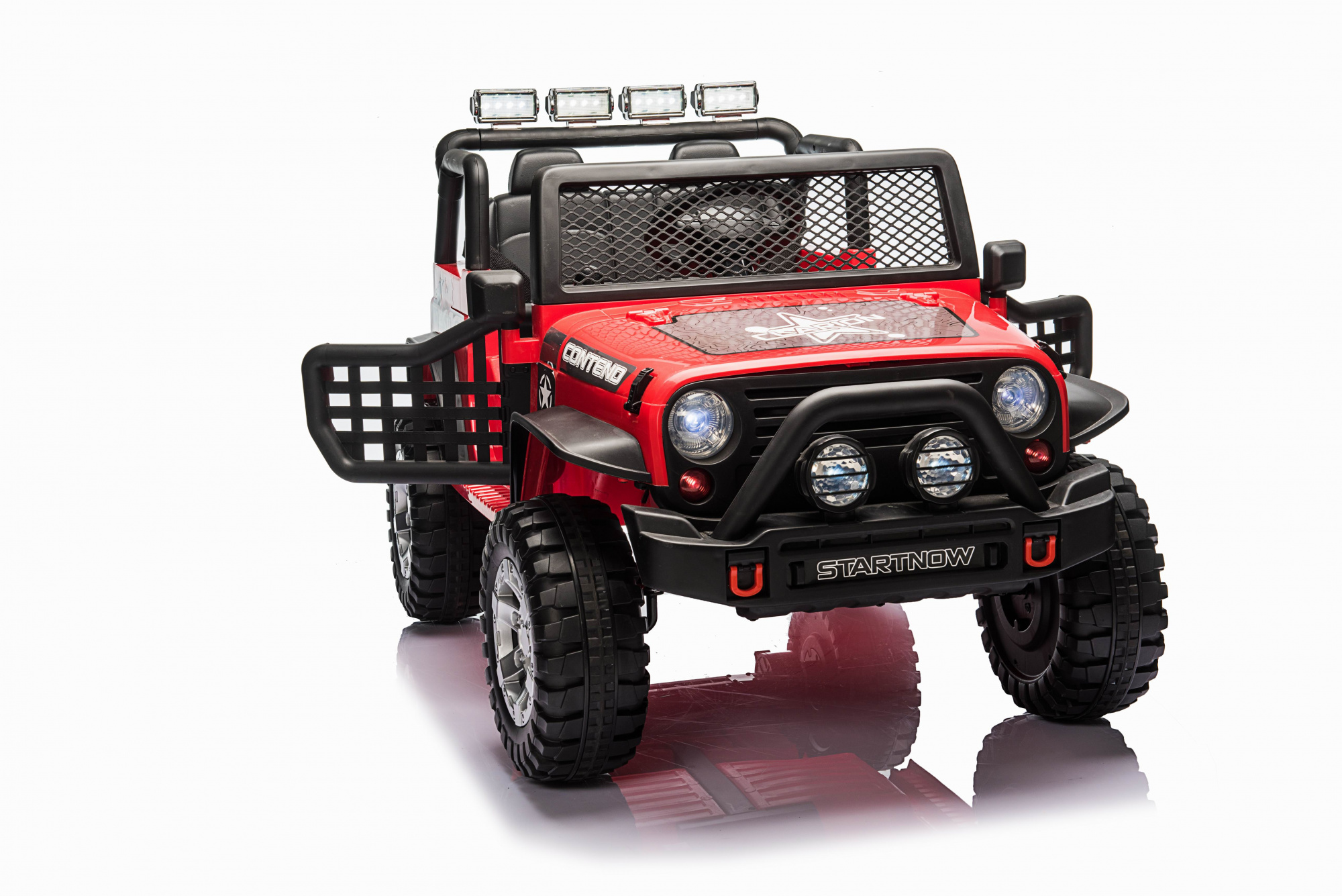 картинка Детский электромобиль джип XMX с полным приводом (красный, EVA, 12V) - XMX618-4WD-RED 