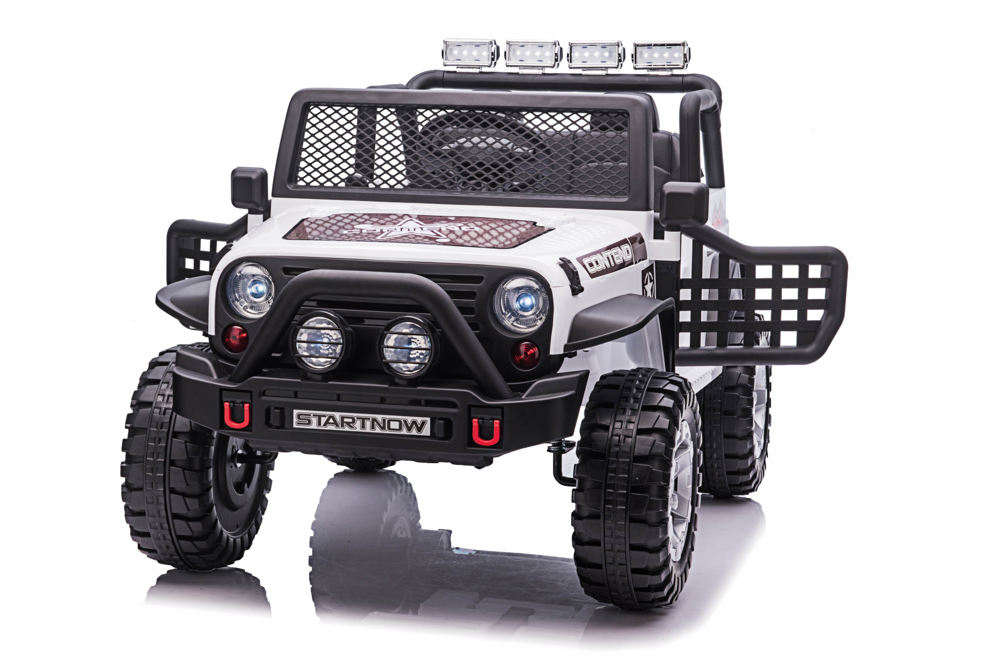картинка Детский электромобиль джип XMX с полным приводом (белый, EVA, 12V) - XMX618-4WD-WHITE 