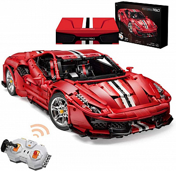 картинка Конструктор CADA Ferrari 488 (3187  деталей, пульт, электропривод) - C61042W 