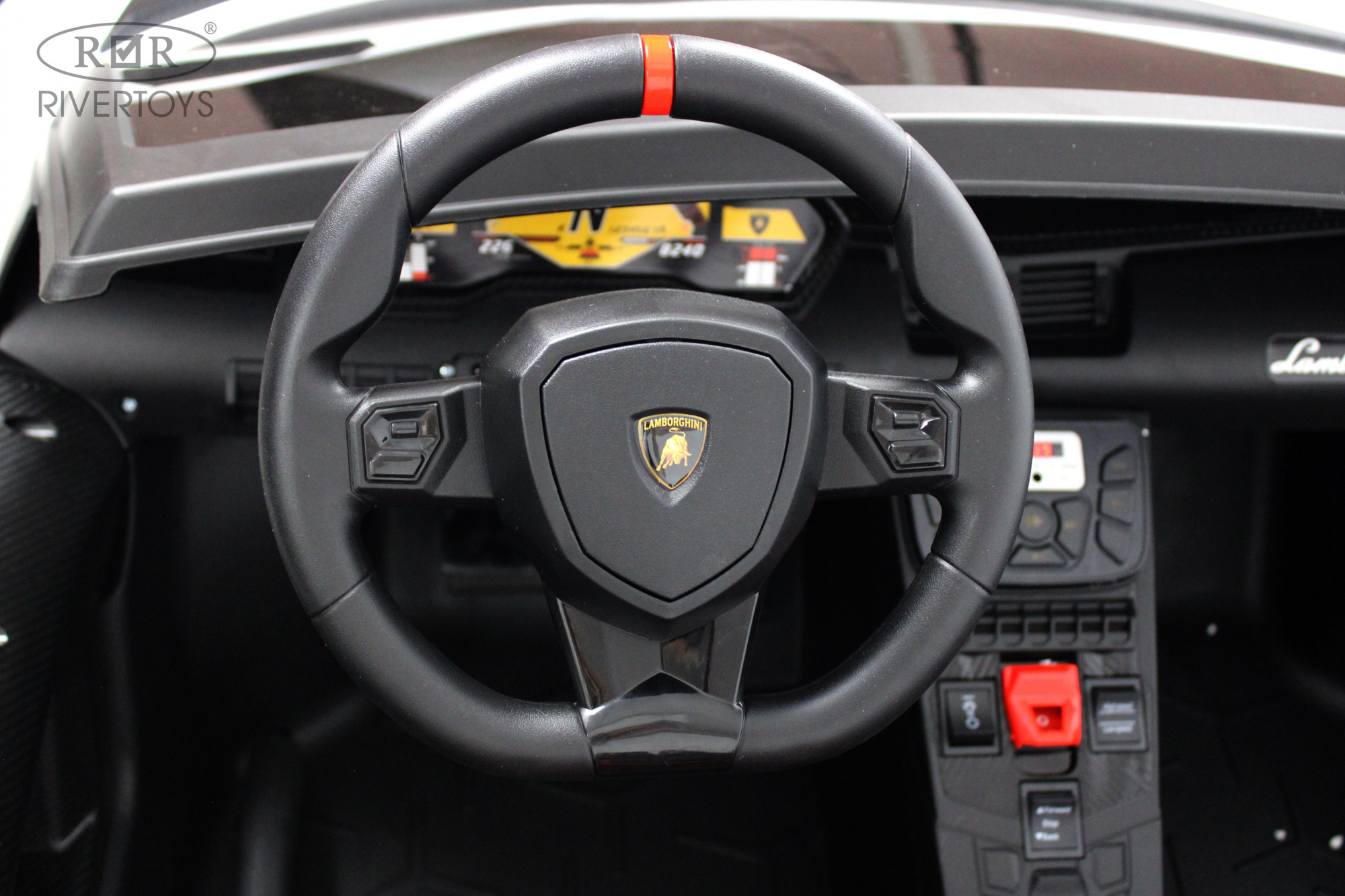 картинка Детский электромобиль Lamborghini Aventador SV (M777MM) белый 